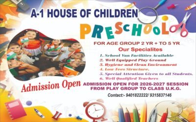 Admission open for A1 House of children and A1 ACADEMY session 2026-2027